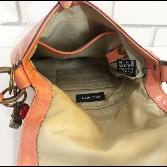 Nine West Shoulder Bag Purse Peach - Picture 15 of 16